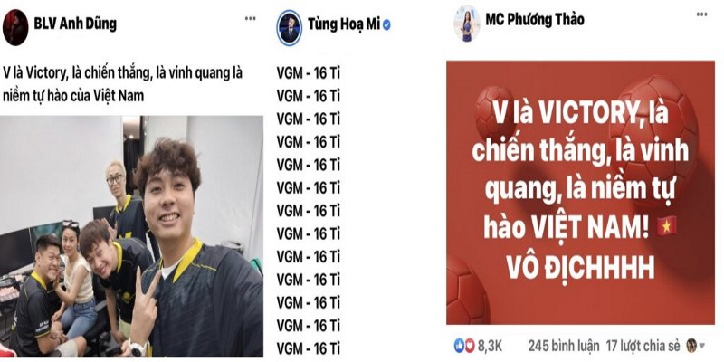 Các cổ động viên và BLV đã gửi những lời chúc tốt đẹp đến đội tuyển Các cổ động viên và BLV đã gửi những lời chúc tốt đẹp đến đội tuyển